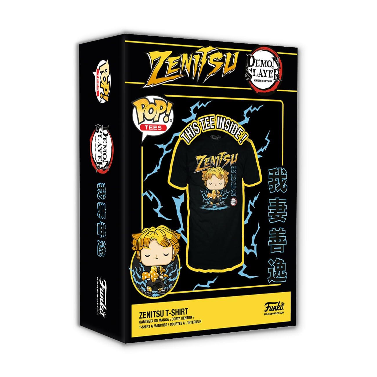 Amazon.com: Funko Pop! Boxed Tee: Demon Slayer - Zenitsu - L